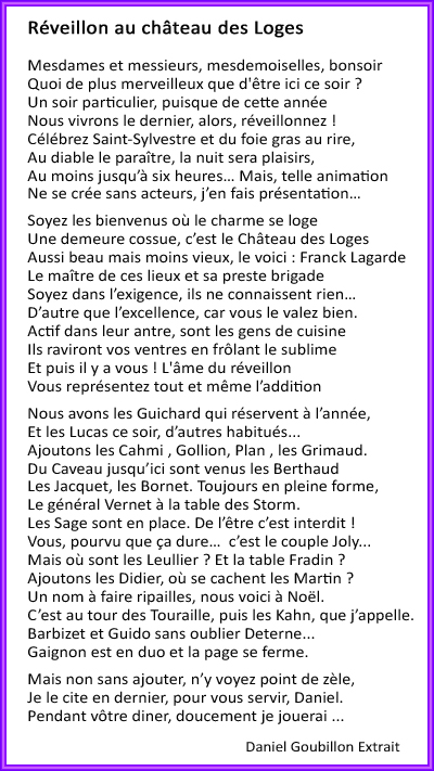 texte Château des Loges