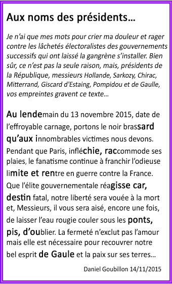 texte Présidents